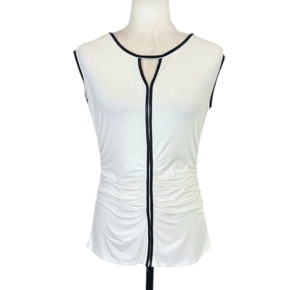 Vince Camuto ivory ruched top - Picture 1 of 7